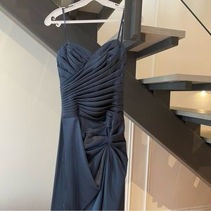 NEW Teal Satin Dress Corset-like